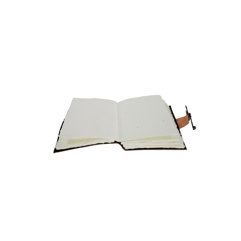 Jurnal vintage Krashell cu piatră naturală inserată copertă piele naturală 17.5 x 12.5 cm [3]