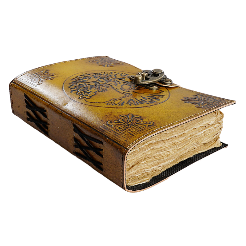 Jurnal Vintage Krashell 17.5 x 12.5 cm piele naturala cu inchizatoare metalica [3]
