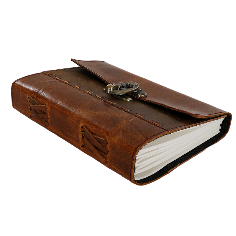 Jurnal Vintage coperta piele naturala 17.5x12.5 cm Krashell [3]