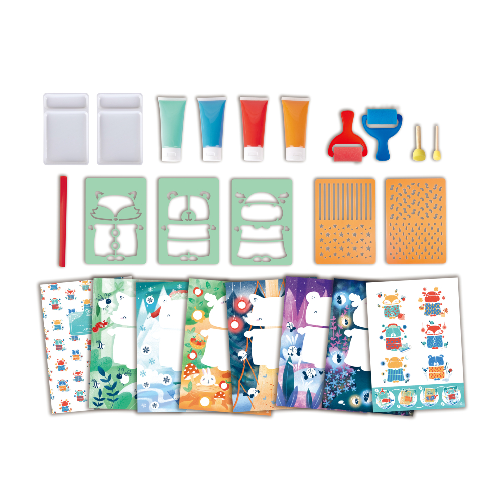 Kit pictura copii cu bureti 24 piese [4]