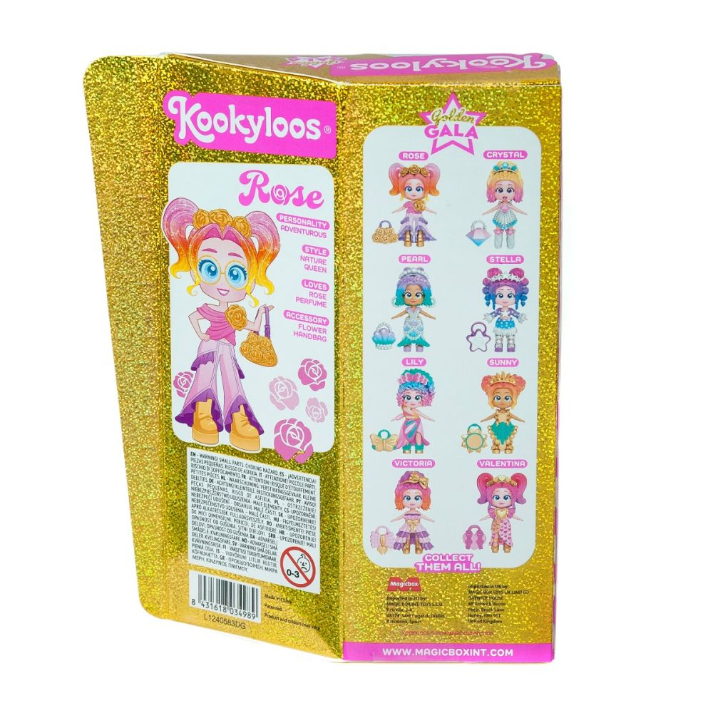 Papusa Kookyloos Golden Gala Rose cu geanta inclusa [3]