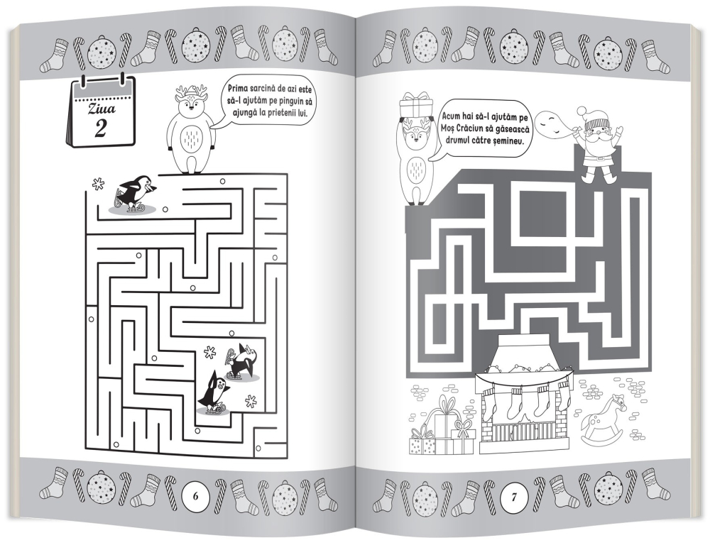 Labirinturi cu renii Mosului  Jocuri de Craciun [2]