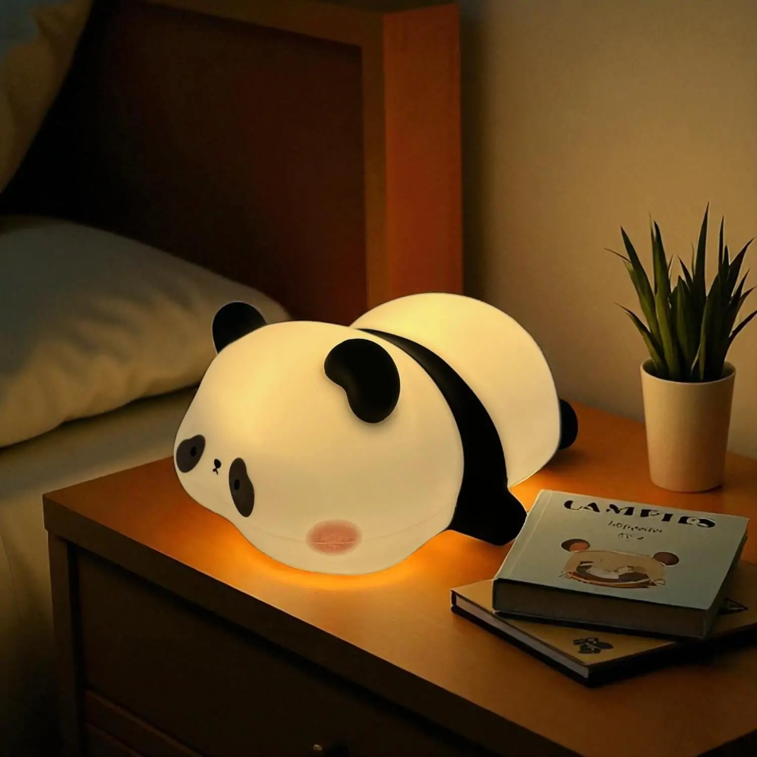 Lampa din silicon panda 11.5 x 8 x 14.5 cm diverse culori [2]