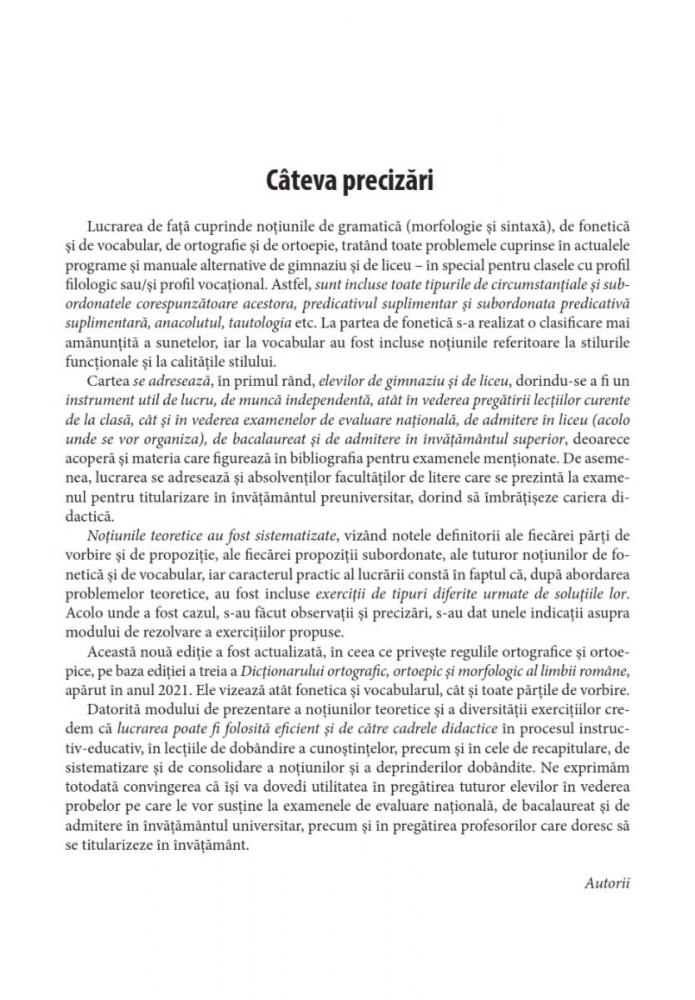 Limba română. Gramatică, fonetică, vocabular, ortografie și ortoepie – Ion Popa, Marinela Popa, Laura Neacșu, Mirela Tanc [3]