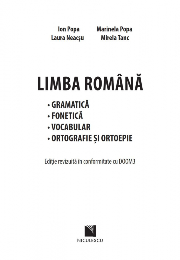 Limba română. Gramatică, fonetică, vocabular, ortografie și ortoepie – Ion Popa, Marinela Popa, Laura Neacșu, Mirela Tanc [4]