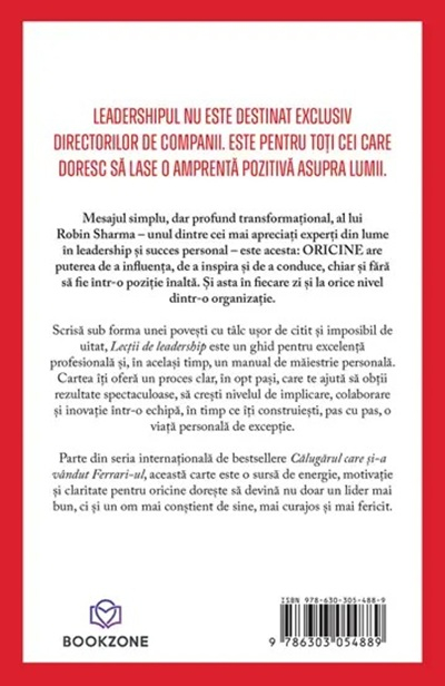 Lectii de leadership de la Calugarul care si-a vandut Ferrari-ul - Robin Sharma [2]