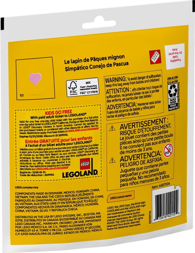 LEGO CREATOR IEPURAS DRAGALAS DE PASTE 30716 [3]