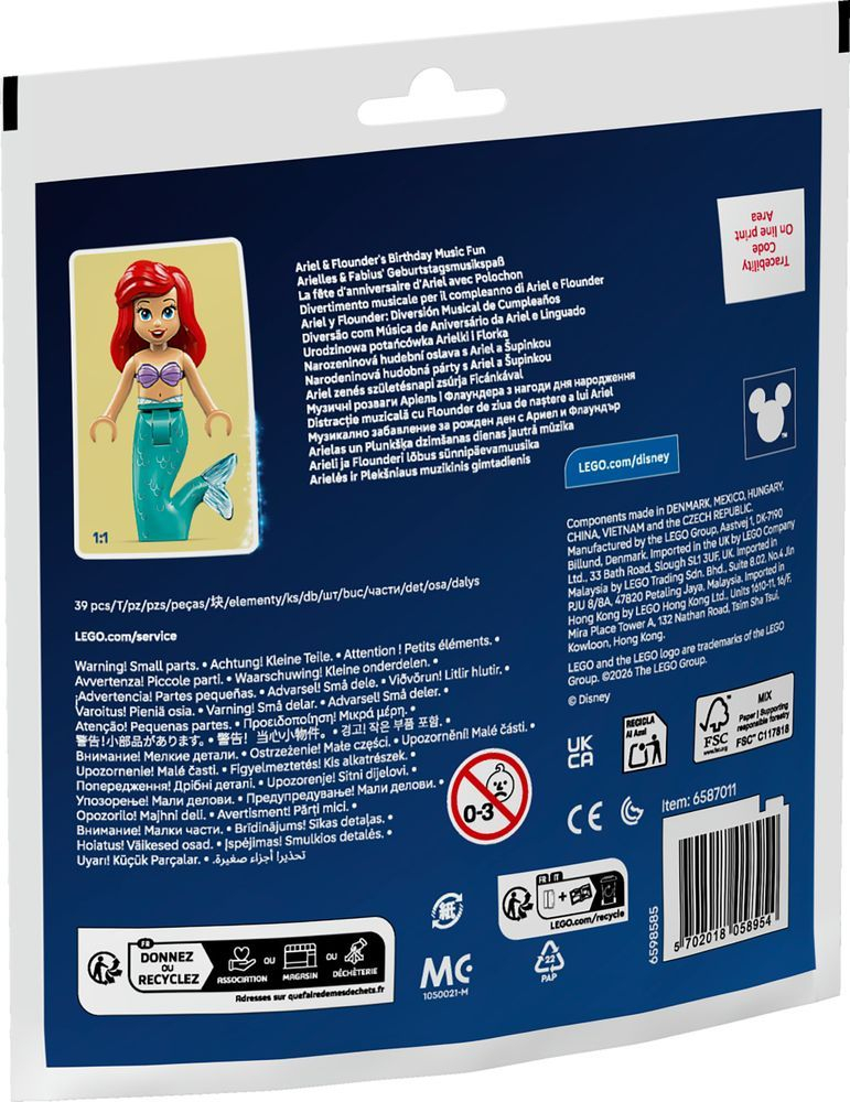 LEGO DISNEY PRINCESS DISTRACTIE MUZICALA CU FLOUNDER DE ZIUA DE NASTERE A LUI ARIEL 30720 [3]