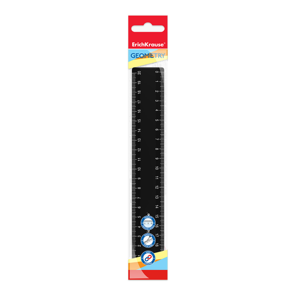 Liniar plastic ErichKrause Classic 20 cm negru [3]