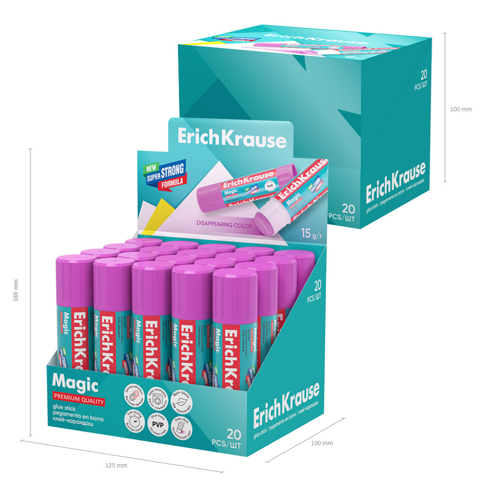 Lipici stick Erich Krause Magic cu formula PVP 15g [3]