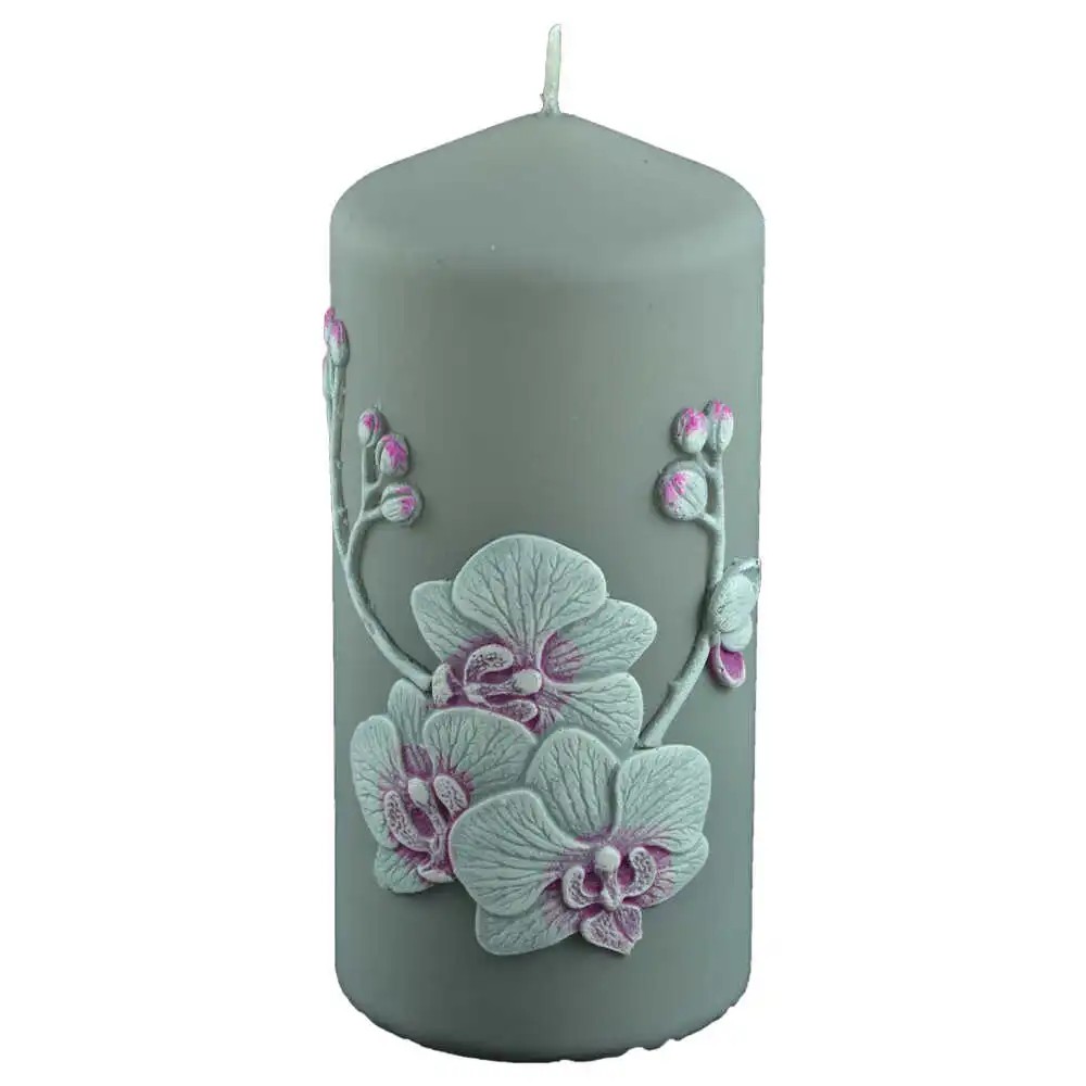 Lumanare cilindrica 7x15 cm design Orchid Velvet [2]
