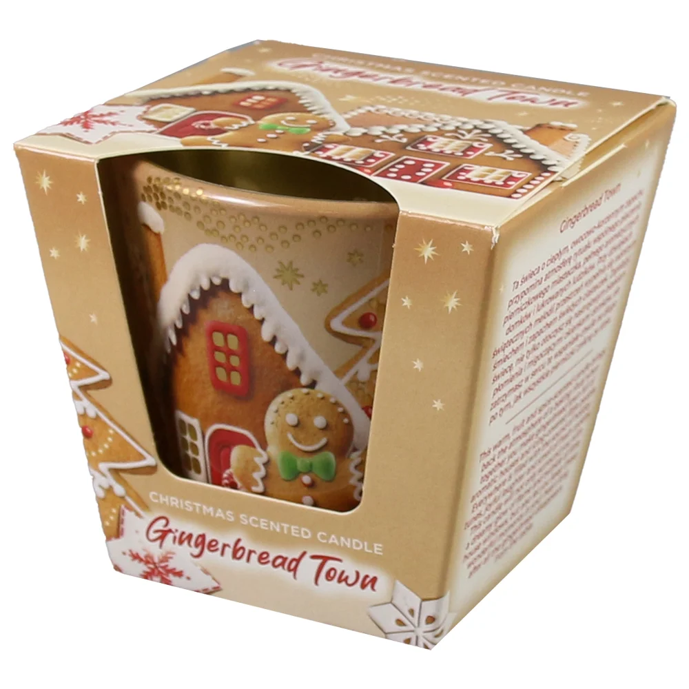 Lumanare de Craciun parfumata in pahar 115gr Gingerbread Town [1]