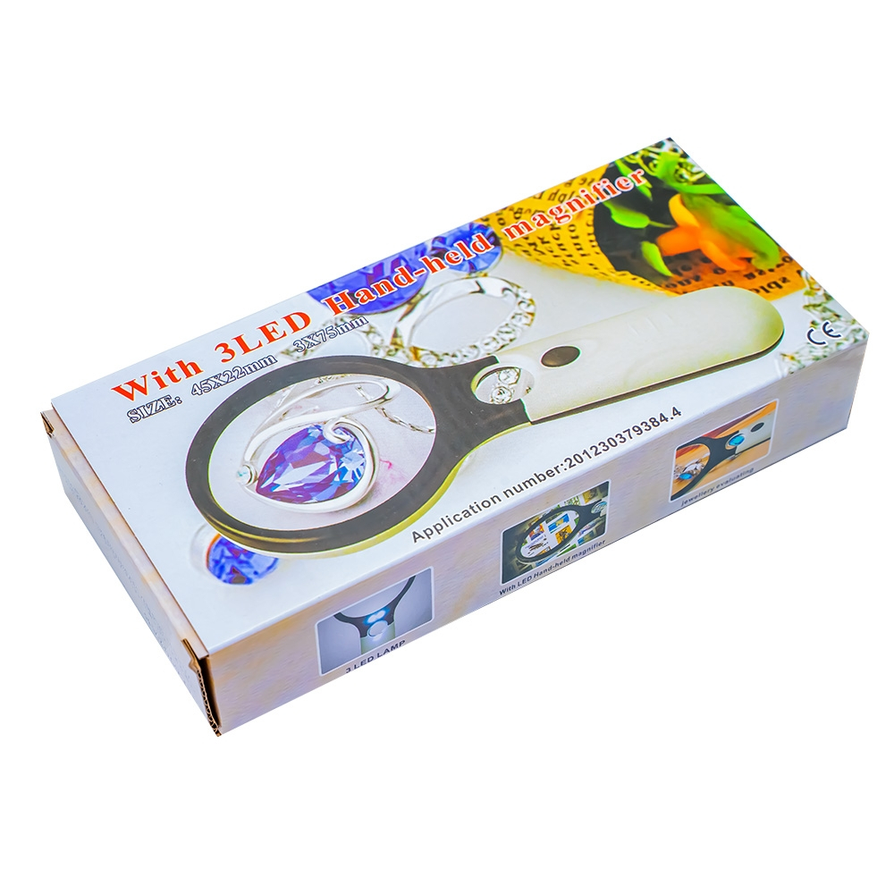 Lupa 75 mm cu LED si baterii [4]