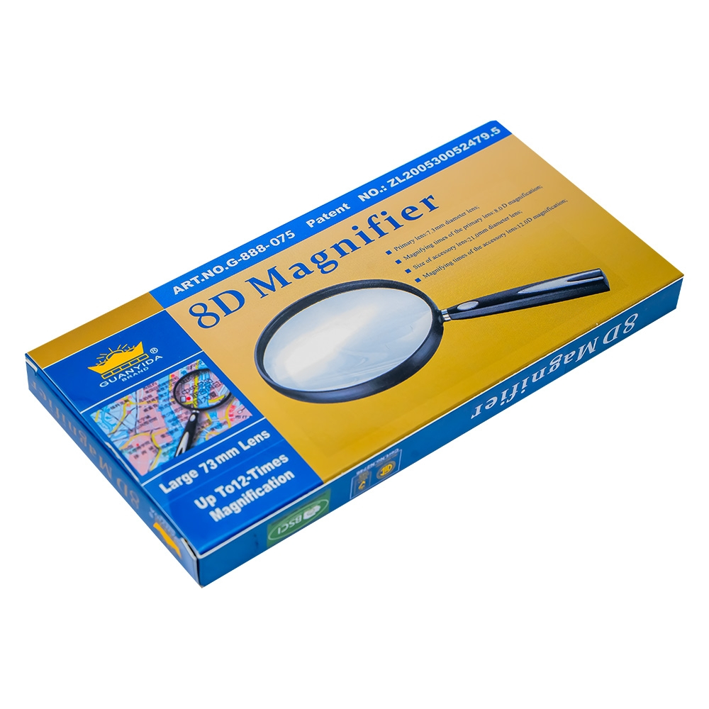 Lupa 75 mm maner ergonomic negru lentila clara [3]