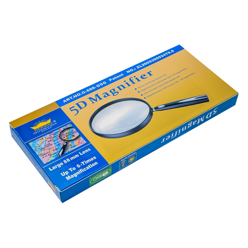 Lupa 90 mm maner ergonomic negru lentila clara [2]
