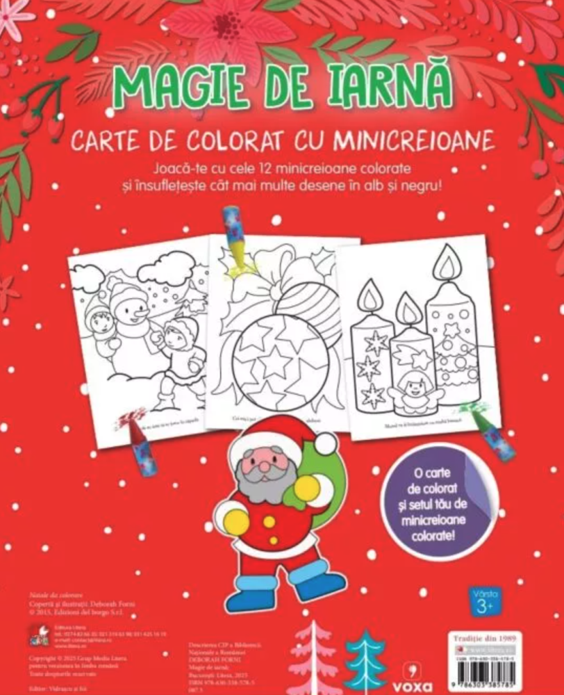Magie de iarna. Carte de colorat. 12 creioane mici pentru maini de pitici - Deborah Forni [2]
