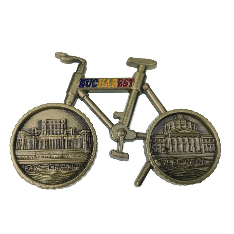 Magnet metalic bicicleta 7x5 cm Bucuresti [2]