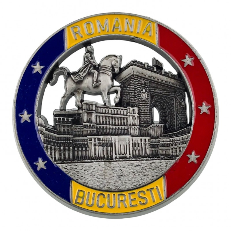 Magnet metalic 7x7 cm Bucuresti [3]