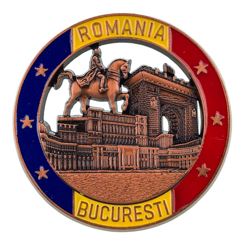 Magnet metalic 7x7 cm Bucuresti [2]