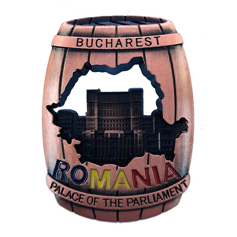 Magnet metalic forma butoi 5x7 cm Palatul Parlamentului [2]