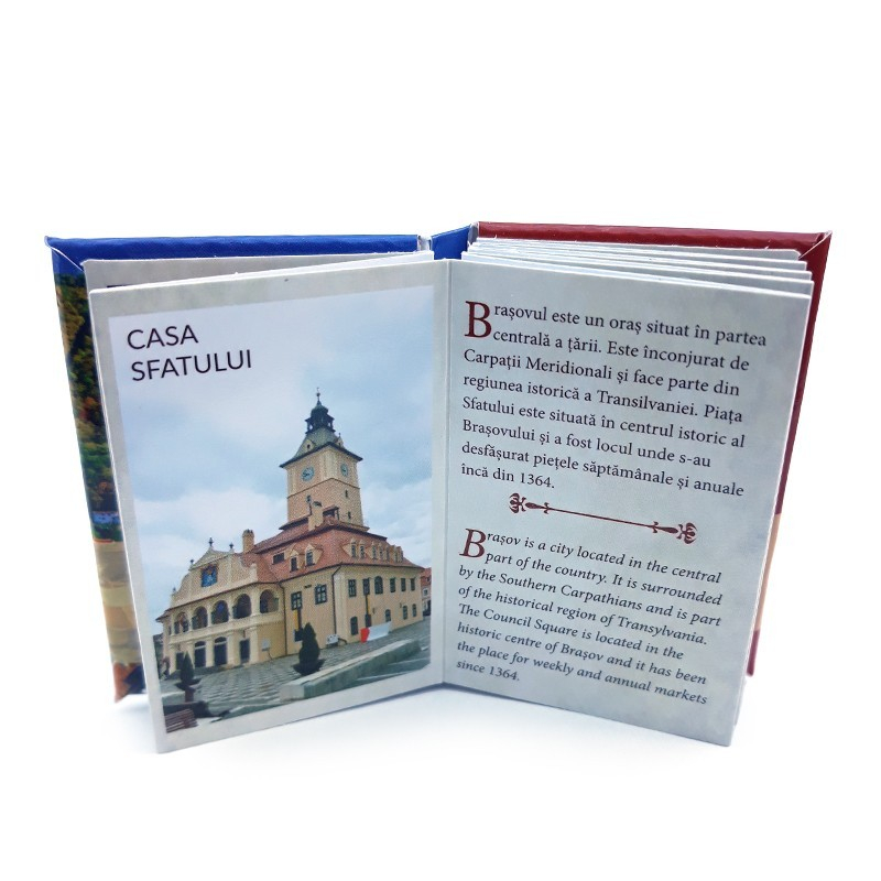 Magnet hartie plastifiata carte Brasov bilingv 4x6 cm [7]