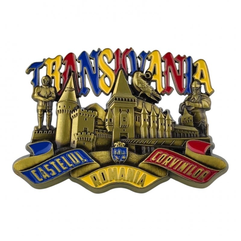 Magnet - Castelul Corvinilor culori diferite 8x6cm [2]