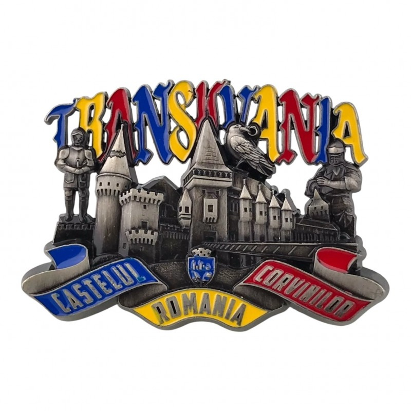 Magnet - Castelul Corvinilor culori diferite 8x6cm [3]