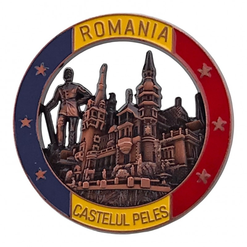 Magnet metal 7x7 cm Castelul Peles [3]
