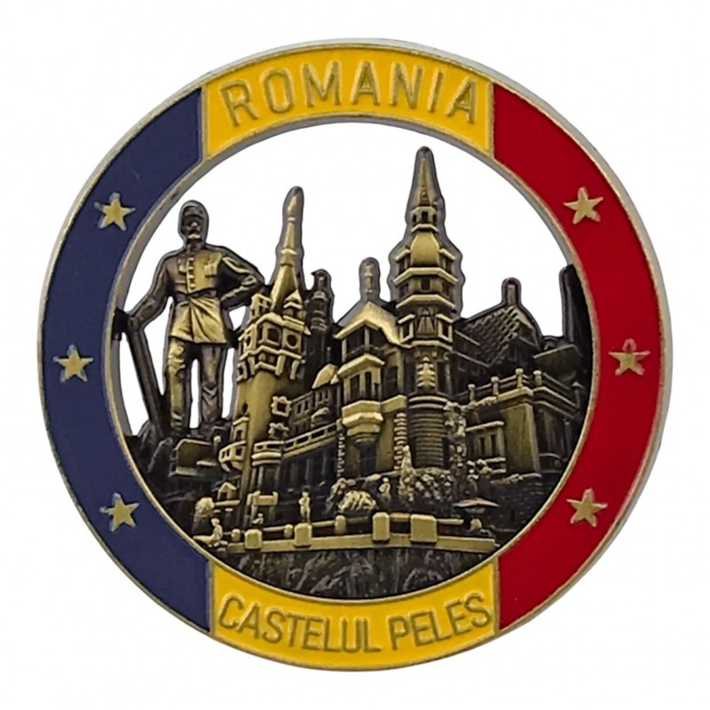 Magnet metal 7x7 cm Castelul Peles [2]