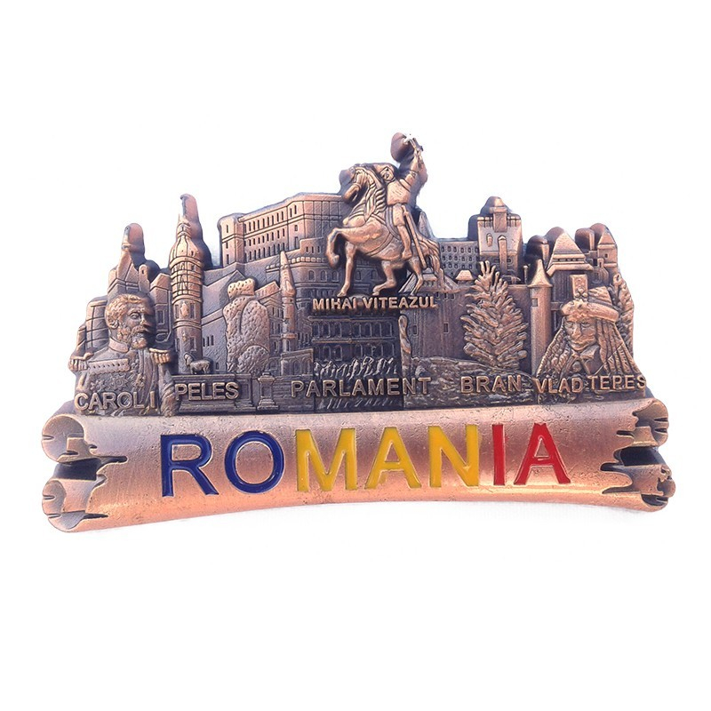 Magnet metalic 9x5 cm cu personaje istorice din Romania [1]