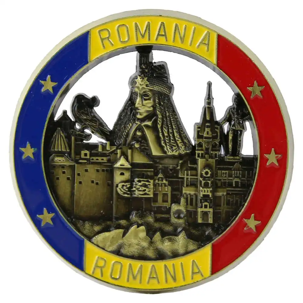 Magnet de frigider metalic 7 cm Romania/Vlad Tepes [2]