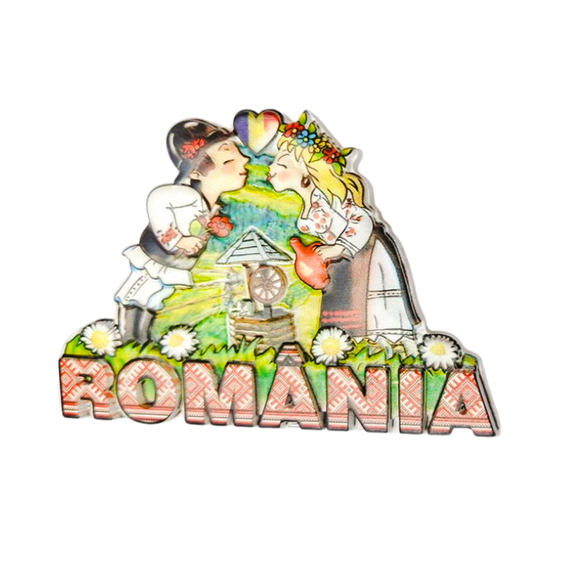 Magnet frigider suvenir Romania 7x6 cm [1]