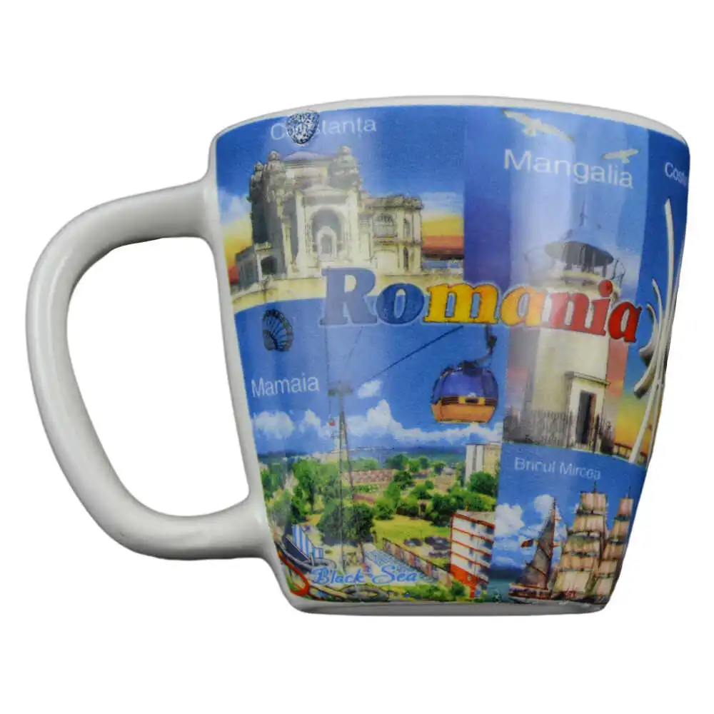 Magnet de frigider ceramica Cana Black Sea & Romania 8 x 6 cm culori diferite [2]