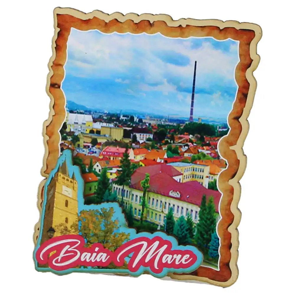 Magnet frigider lemn Baia Mare 8 x 10 cm modele diferite [6]