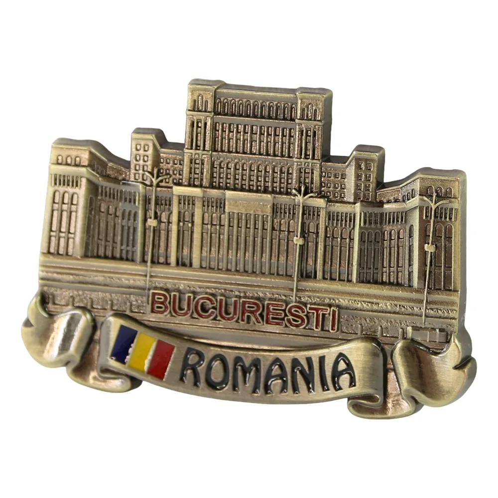 Magnet frigider metalic Romania Bucuresti 7 x 5 cm [2]