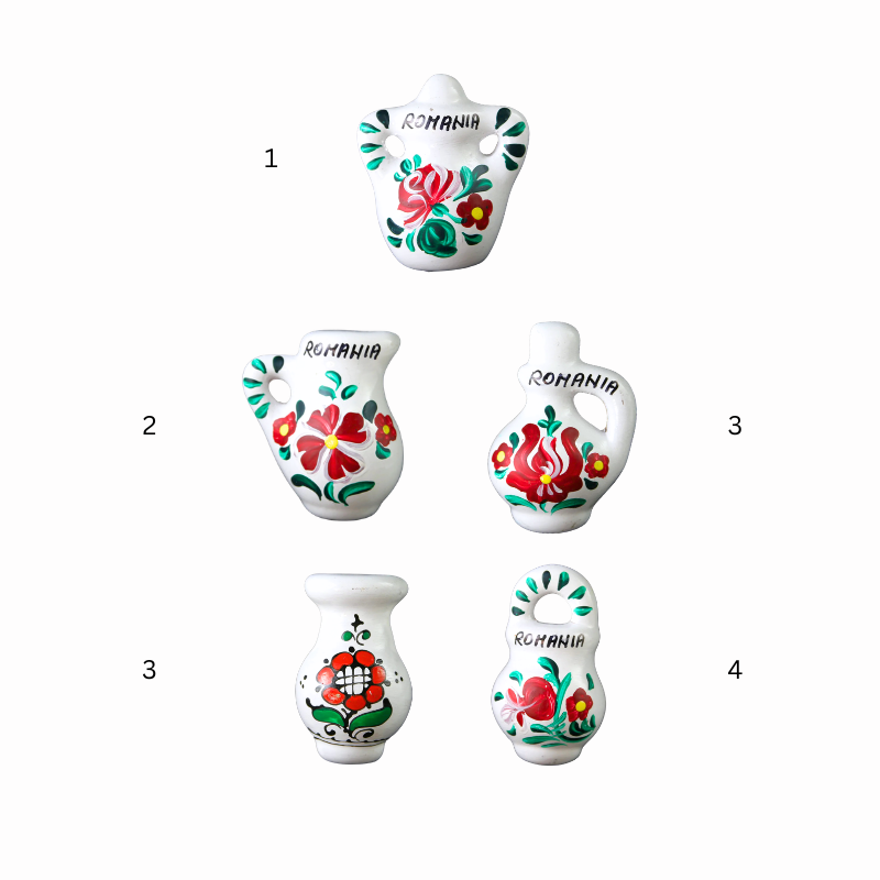 Magnet frigider ulcior ceramica pictat manual Romania 5 cm [2]