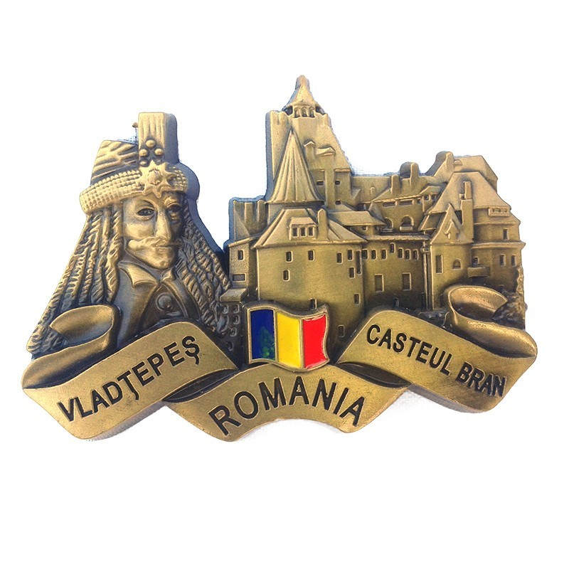 Magnet metalic 8x6 cm macheta Castelul Bran [1]