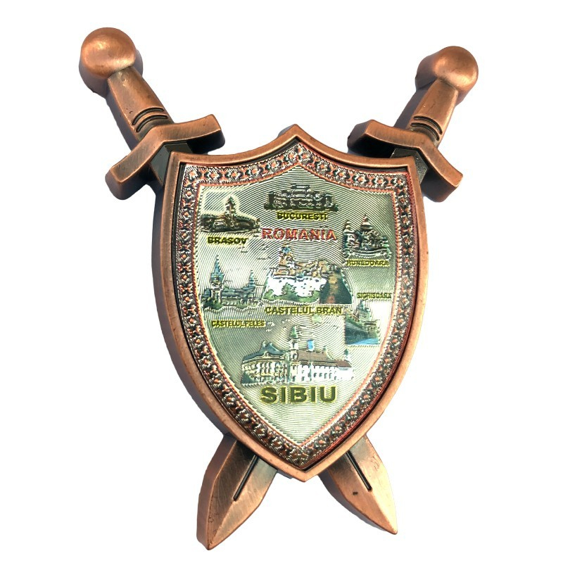 Magnet metalic 5x7 cm platosa Romania [3]