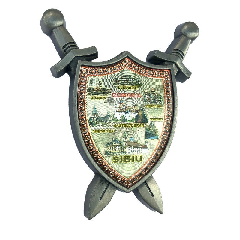 Magnet metalic 5x7 cm platosa Romania [2]