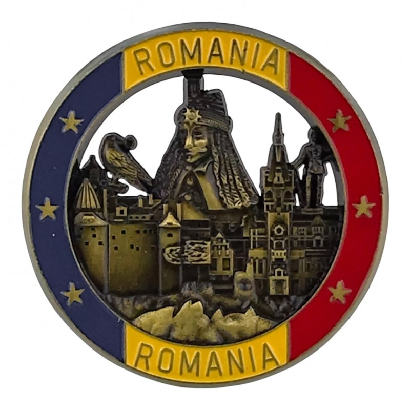 Magnet metal tricolor atractii Romania [2]