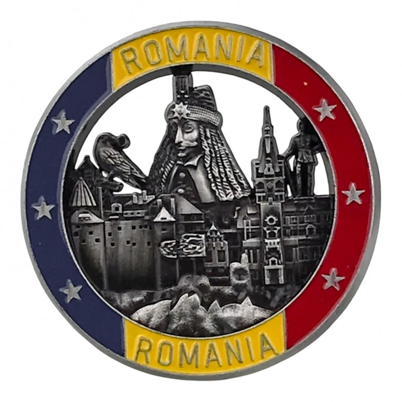 Magnet metal tricolor atractii Romania [3]