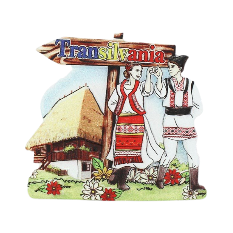 Magnet frigider Romania Transilvania suvenir 7x7cm [1]