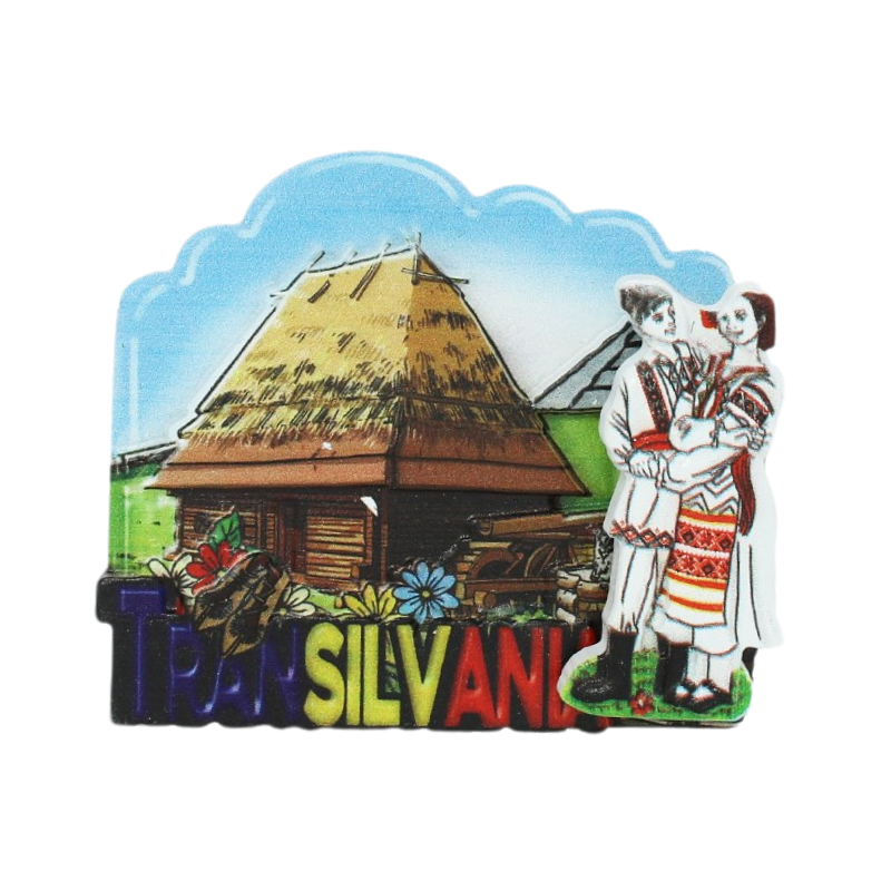 Magnet frigider suvenir Romania Transilvania 8x6cm [1]