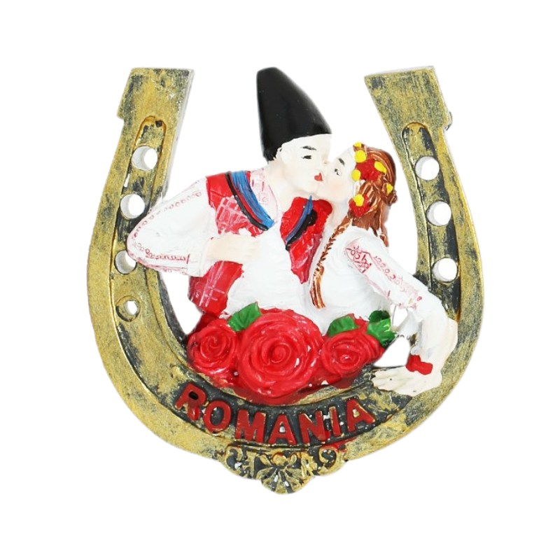Magnet frigider Romania potcoava 7x6.5 cm [1]