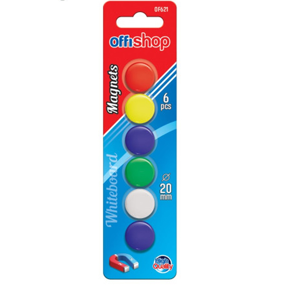 Magneti color 20 mm 6/set Offishop [1]
