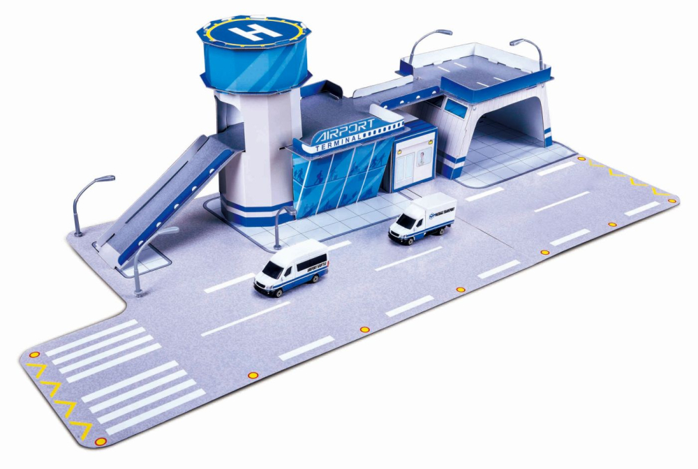 MAISTO FRESH METAL 100 SET CONSTRUCTIE AEROPORT CU 2 VEHICULE INCLUSE [2]