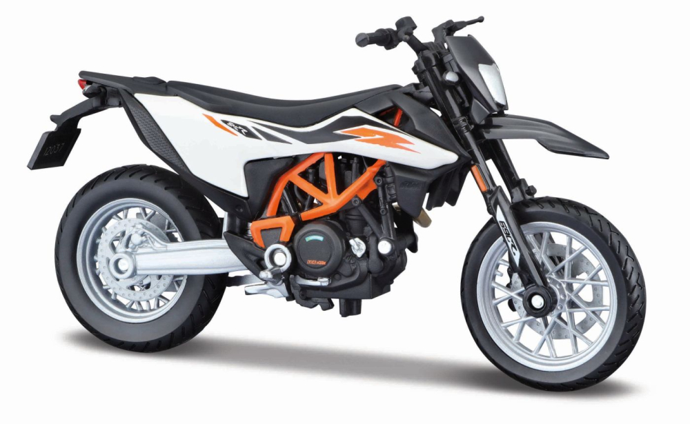 MAISTO MOTOCICLETA METALICA CU STAND EDITIE SPECIALA KTM 690 SMC R SCARA 1 LA 18 [1]