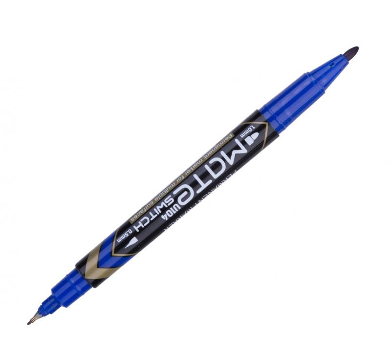 Marker permanent Deli CD 2 capete albastru 0.5-1 mm [3]