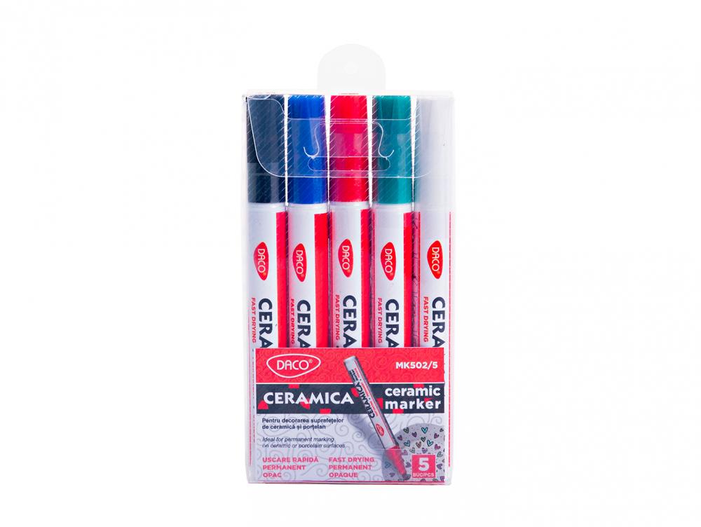 Marker ceramica set 5 culori Daco [2]