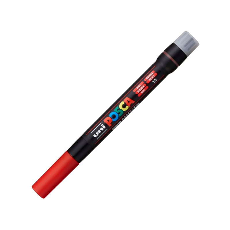 Marker pensula Uni Posca brush pcf-350 rosu [2]